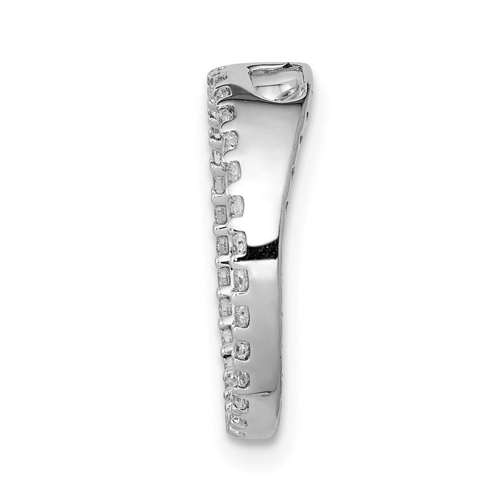 14k White Gold 1/4ct. Diamond Circle Chain Slide-PM4713-025-WA