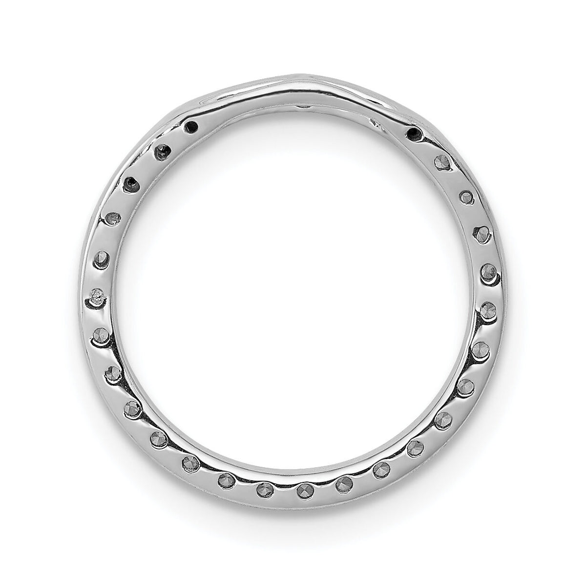 14k White Gold 1/4ct. Diamond Circle Chain Slide-PM4713-025-WA