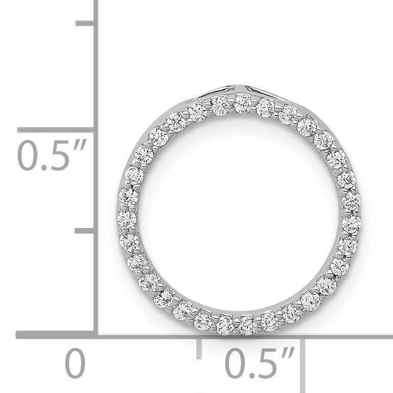 14k White Gold 1/4ct. Diamond Circle Chain Slide-PM4713-025-WA