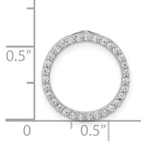 14k White Gold 1/4ct. Diamond Circle Chain Slide-PM4713-025-WA