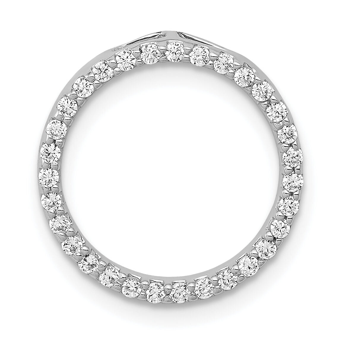 14k White Gold 1/4ct. Diamond Circle Chain Slide-PM4713-025-WA