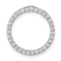14k White Gold 1/4ct. Diamond Circle Chain Slide-PM4713-025-WA