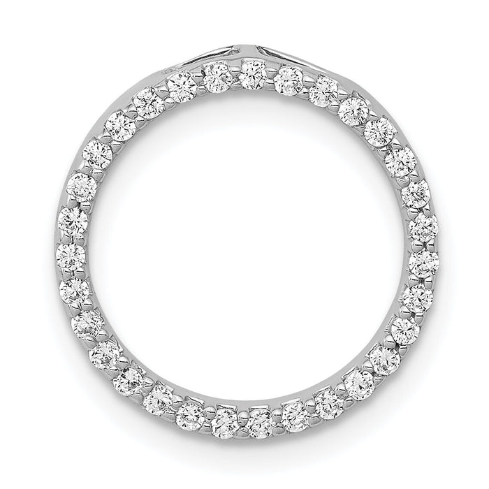 14k White Gold 1/4ct. Diamond Circle Chain Slide-PM4713-025-WA