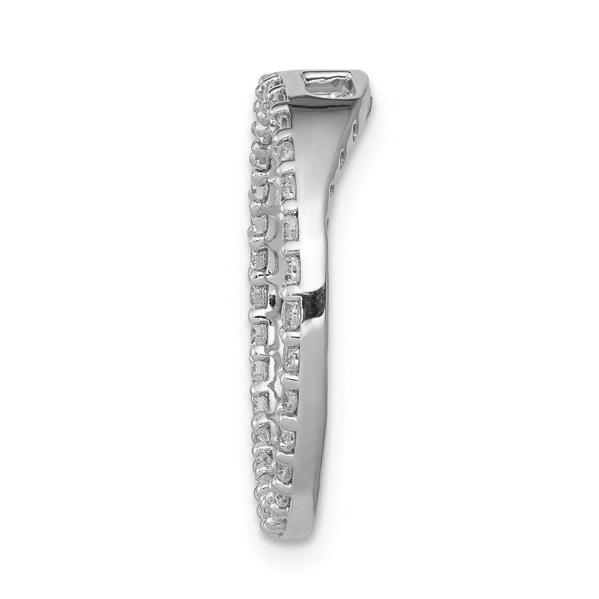 14k White Gold 1/2ct. Diamond Circle Chain Slide-PM4713-050-WA