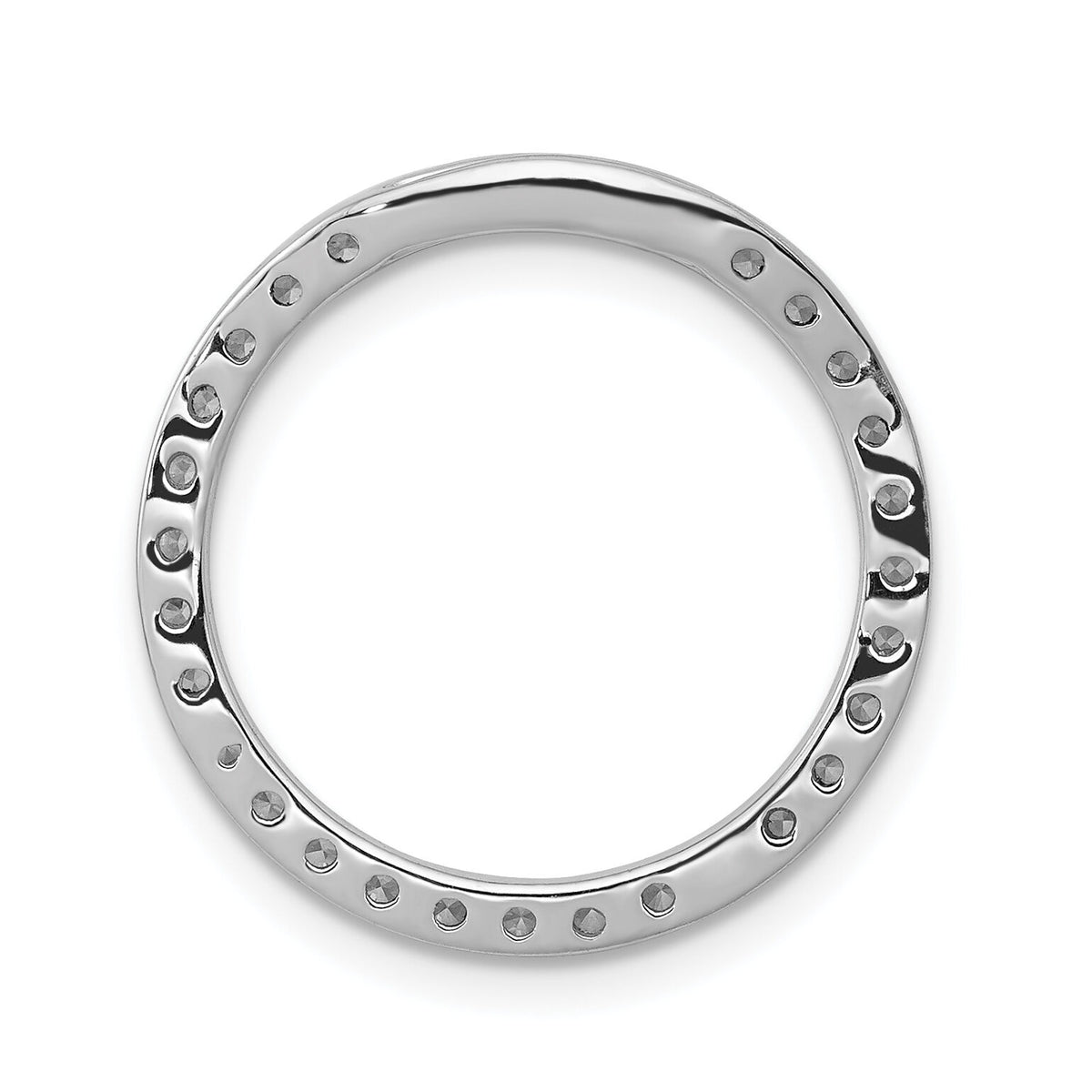 14k White Gold 1/2ct. Diamond Circle Chain Slide-PM4713-050-WA