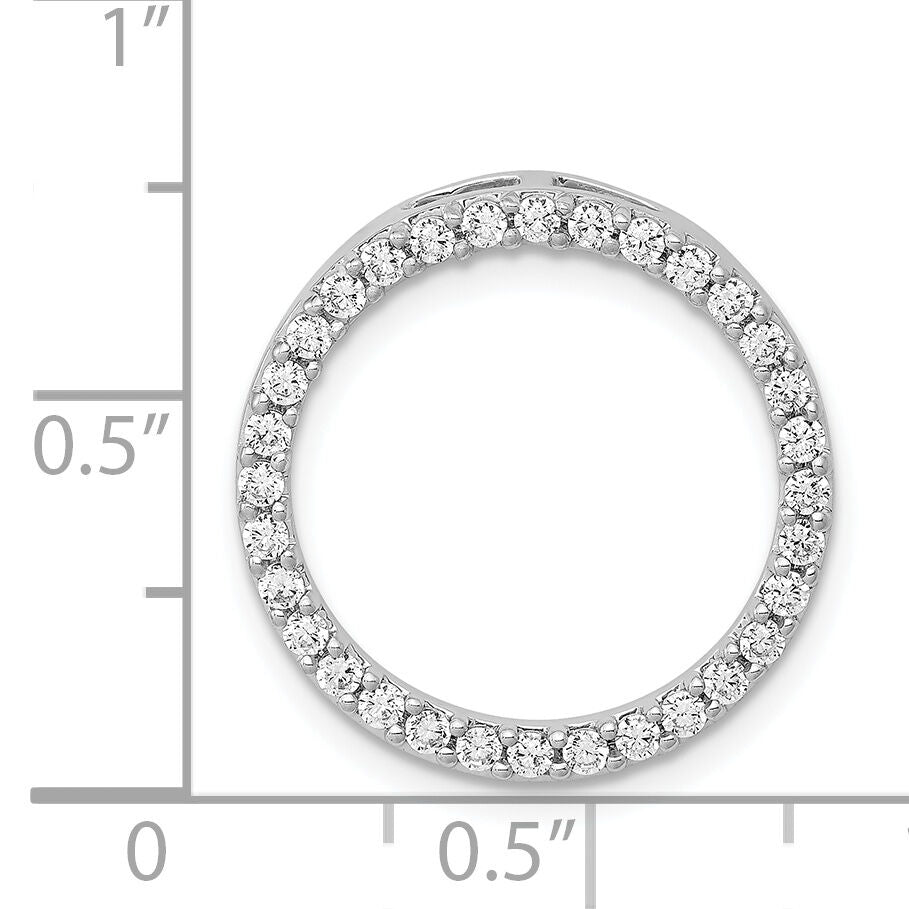 14k White Gold 1/2ct. Diamond Circle Chain Slide-PM4713-050-WA