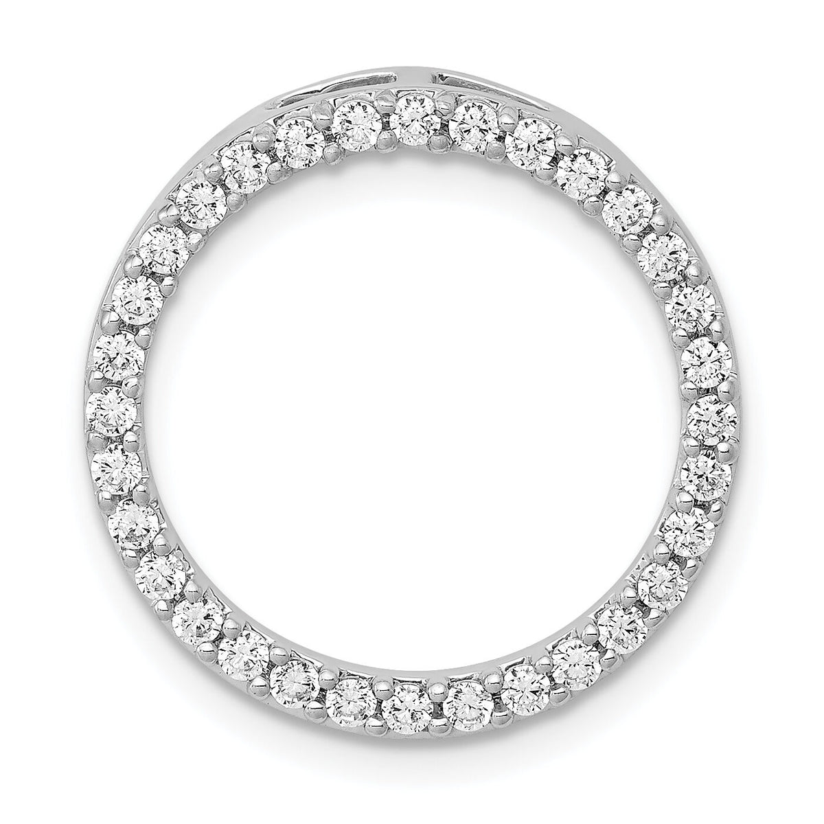 14k White Gold 1/2ct. Diamond Circle Chain Slide-PM4713-050-WA
