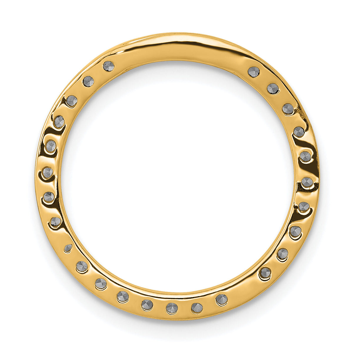 14k 1/2ct. Diamond Circle Chain Slide-PM4713-050-YA