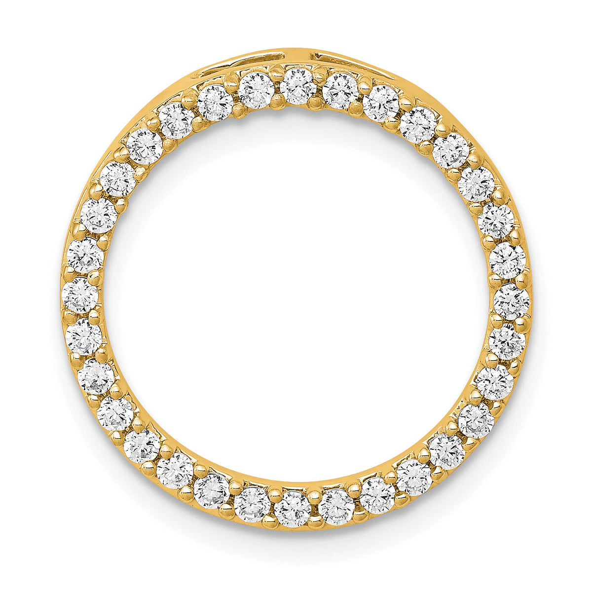14k 1/2ct. Diamond Circle Chain Slide-PM4713-050-YA