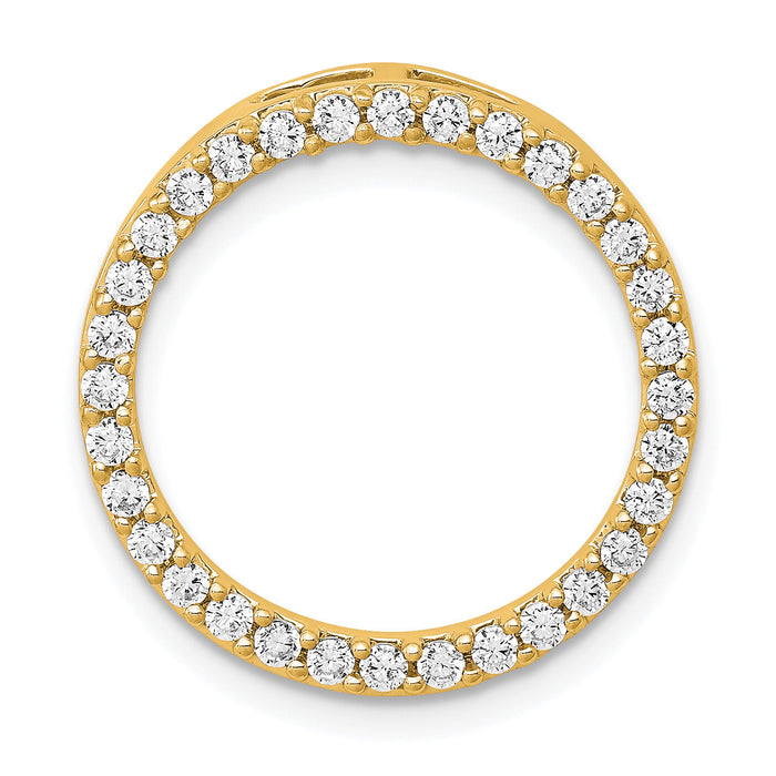 14k 1/2ct. Diamond Circle Chain Slide-PM4713-050-YA