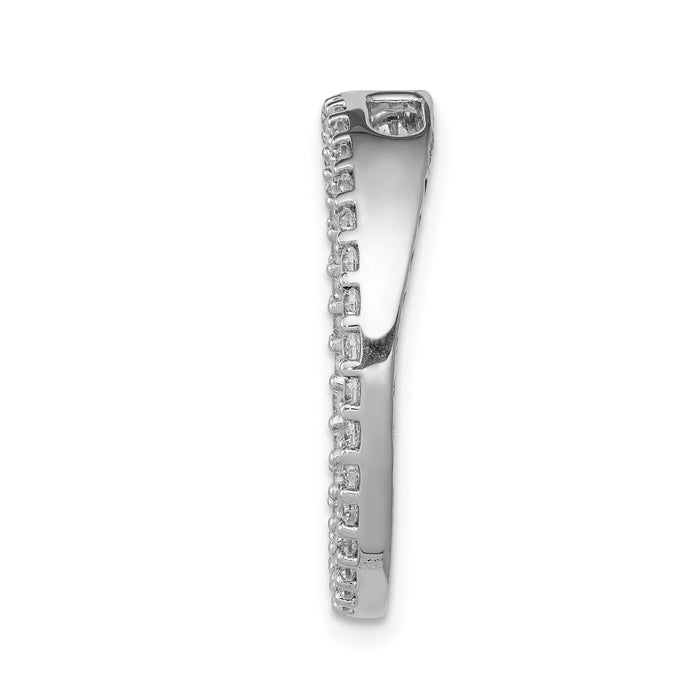 14k White Gold 3/4ct. Diamond Circle Chain Slide-PM4713-075-WA