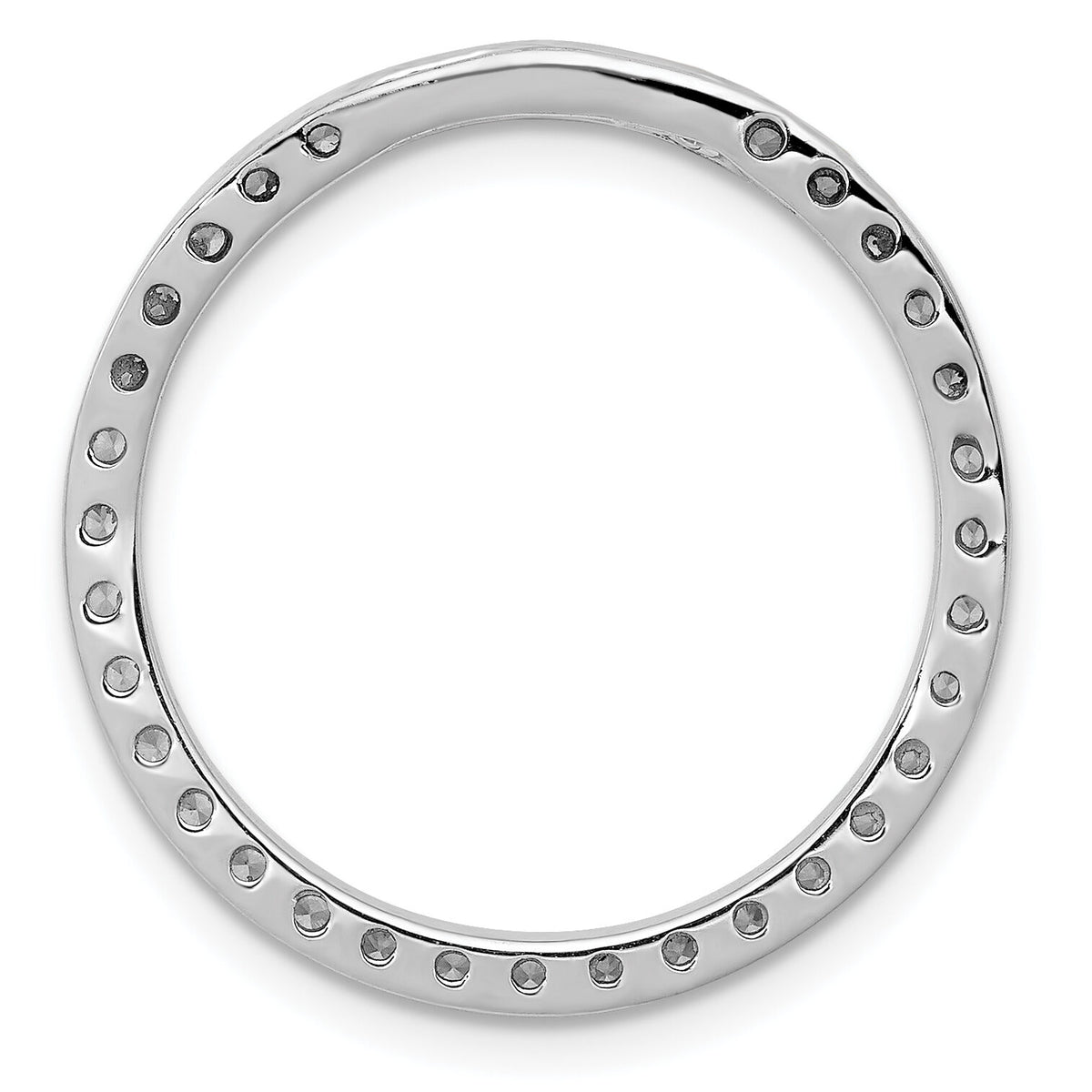 14k White Gold 3/4ct. Diamond Circle Chain Slide-PM4713-075-WA