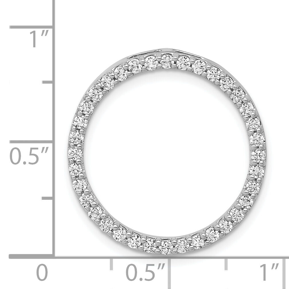 14k White Gold 3/4ct. Diamond Circle Chain Slide-PM4713-075-WA