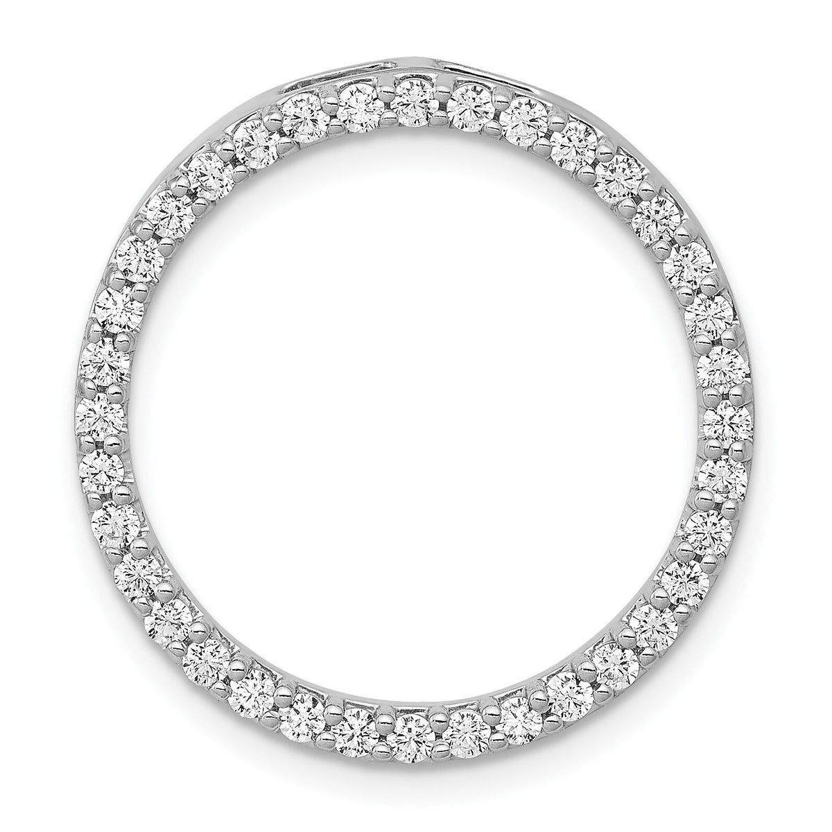 14k White Gold 3/4ct. Diamond Circle Chain Slide-PM4713-075-WA