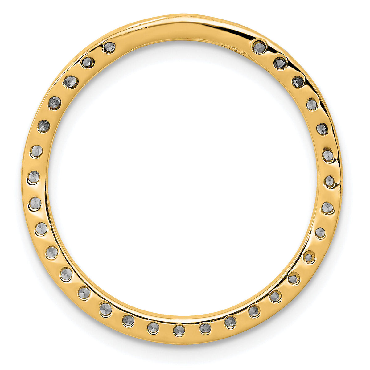 14k 3/4ct. Diamond Circle Chain Slide-PM4713-075-YA