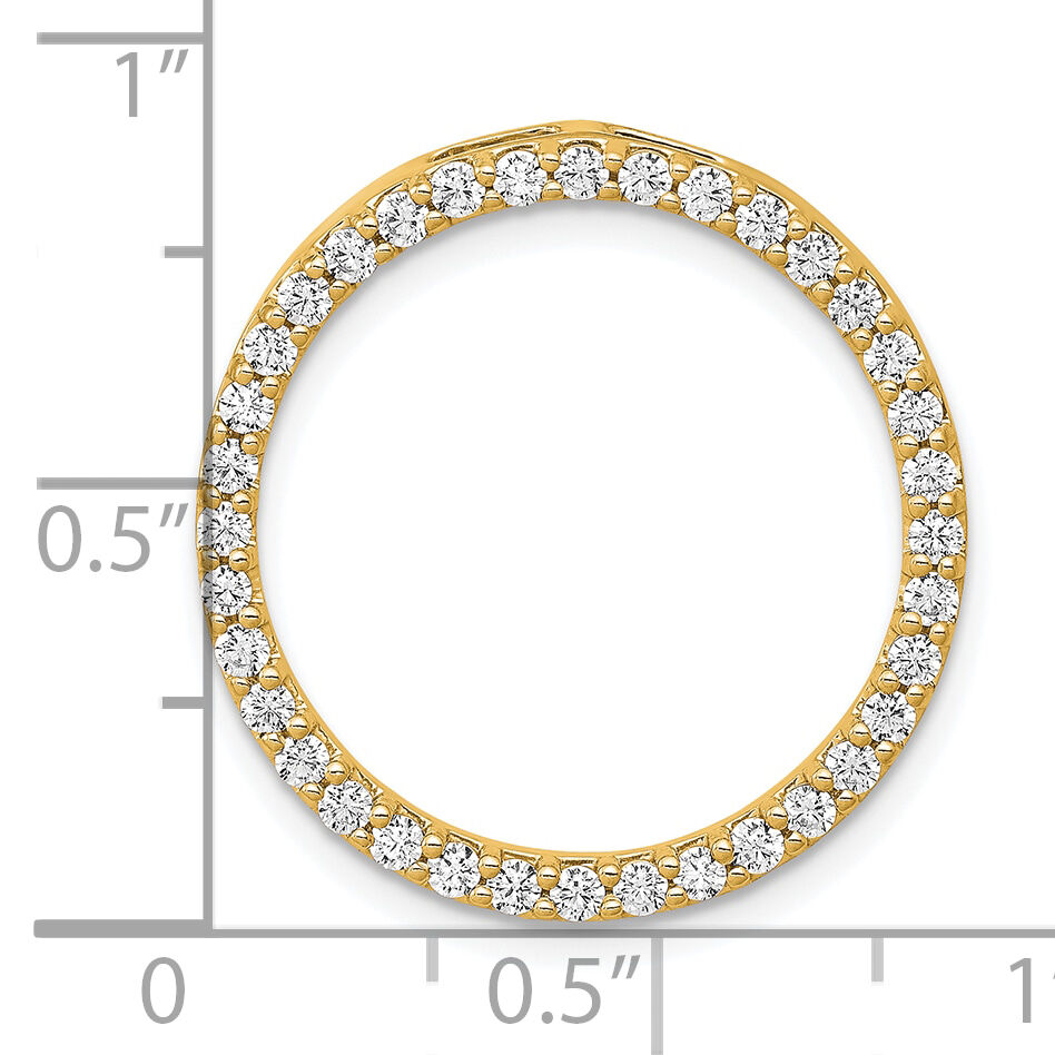 14k 3/4ct. Diamond Circle Chain Slide-PM4713-075-YA