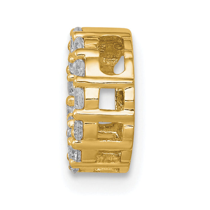 14k 1/4ct. Diamond Circle Chain Slide-PM4714-025-YA