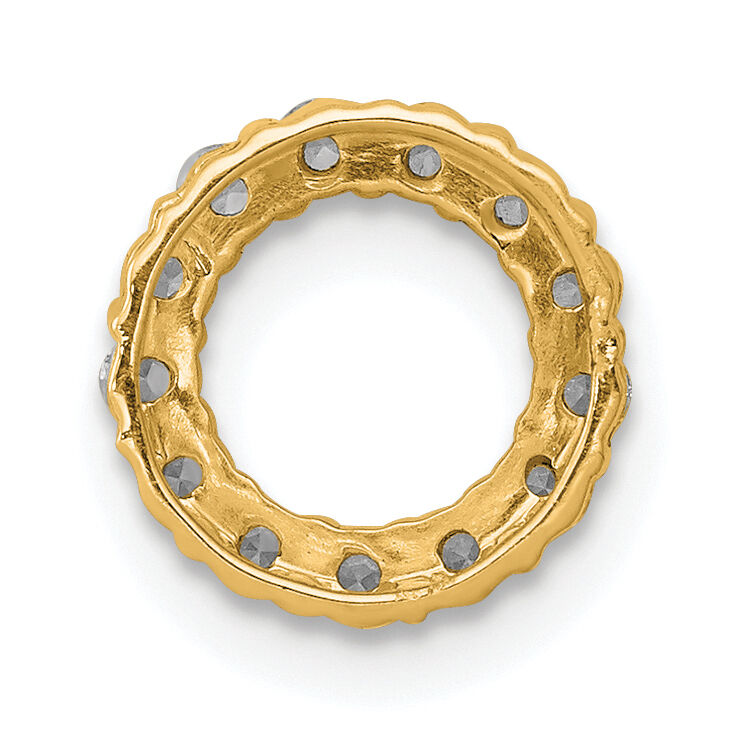 14k 1/4ct. Diamond Circle Chain Slide-PM4714-025-YA