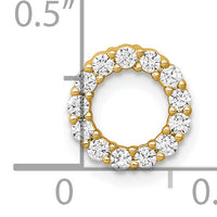 14k 1/4ct. Diamond Circle Chain Slide-PM4714-025-YA