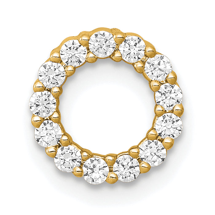 14k 1/4ct. Diamond Circle Chain Slide-PM4714-025-YA