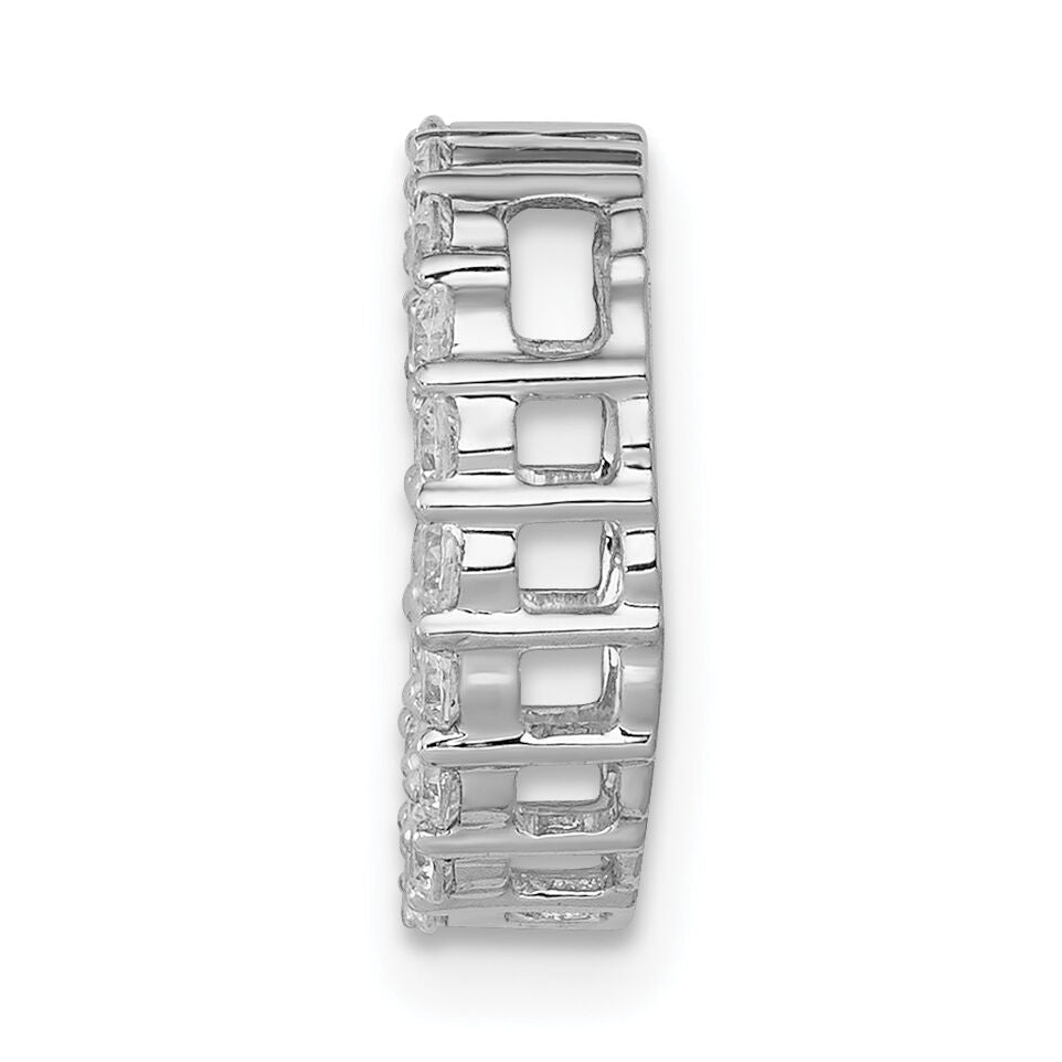 14k White Gold 3/8ct. Diamond Circle Chain Slide-PM4714-040-WA