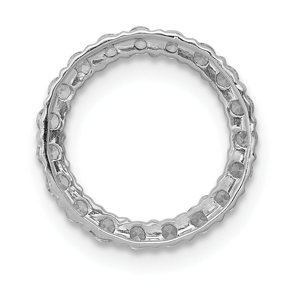 14k White Gold 3/8ct. Diamond Circle Chain Slide-PM4714-040-WA