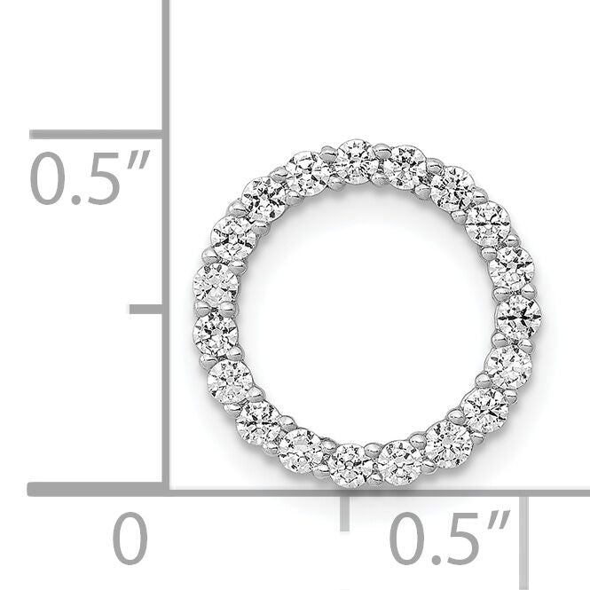 14k White Gold 3/8ct. Diamond Circle Chain Slide-PM4714-040-WA