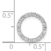 14k White Gold 3/8ct. Diamond Circle Chain Slide-PM4714-040-WA