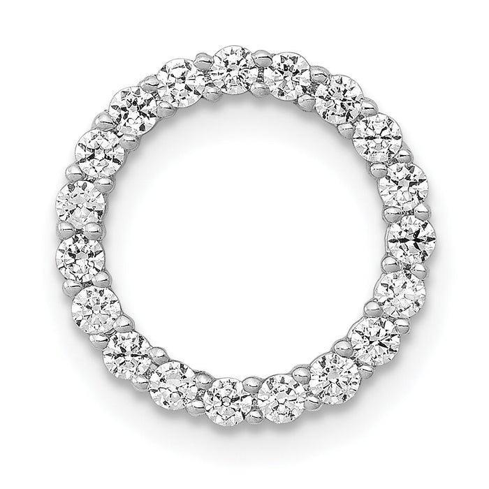 14k White Gold 3/8ct. Diamond Circle Chain Slide-PM4714-040-WA