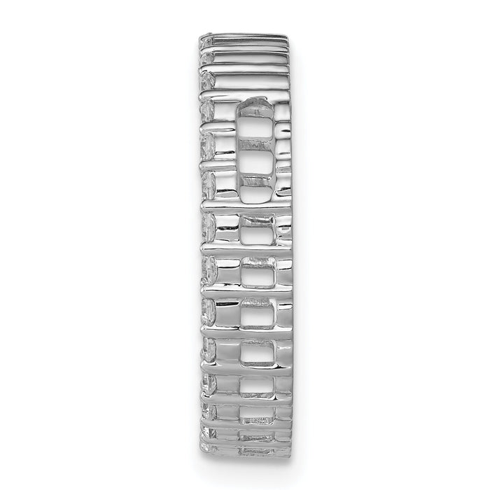 14k White Gold 5/8ct. Diamond Circle Chain Slide-PM4714-062-WA