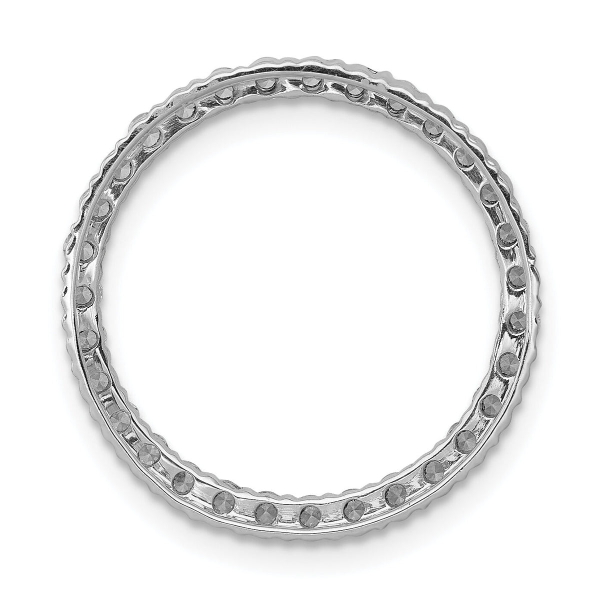 14k White Gold 5/8ct. Diamond Circle Chain Slide-PM4714-062-WA
