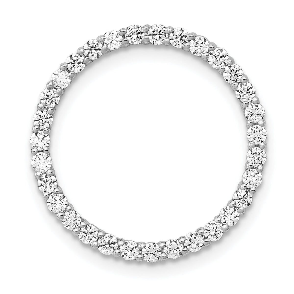 14k White Gold 5/8ct. Diamond Circle Chain Slide-PM4714-062-WA