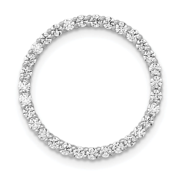 14k White Gold 5/8ct. Diamond Circle Chain Slide-PM4714-062-WA