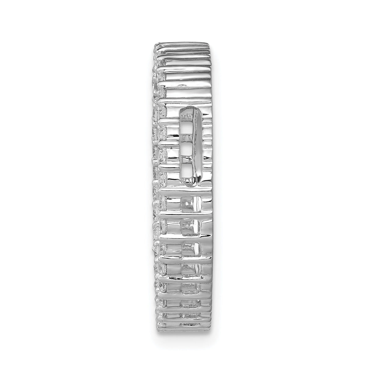 14k White Gold 3/4ct. Diamond Circle Chain Slide-PM4714-075-WA