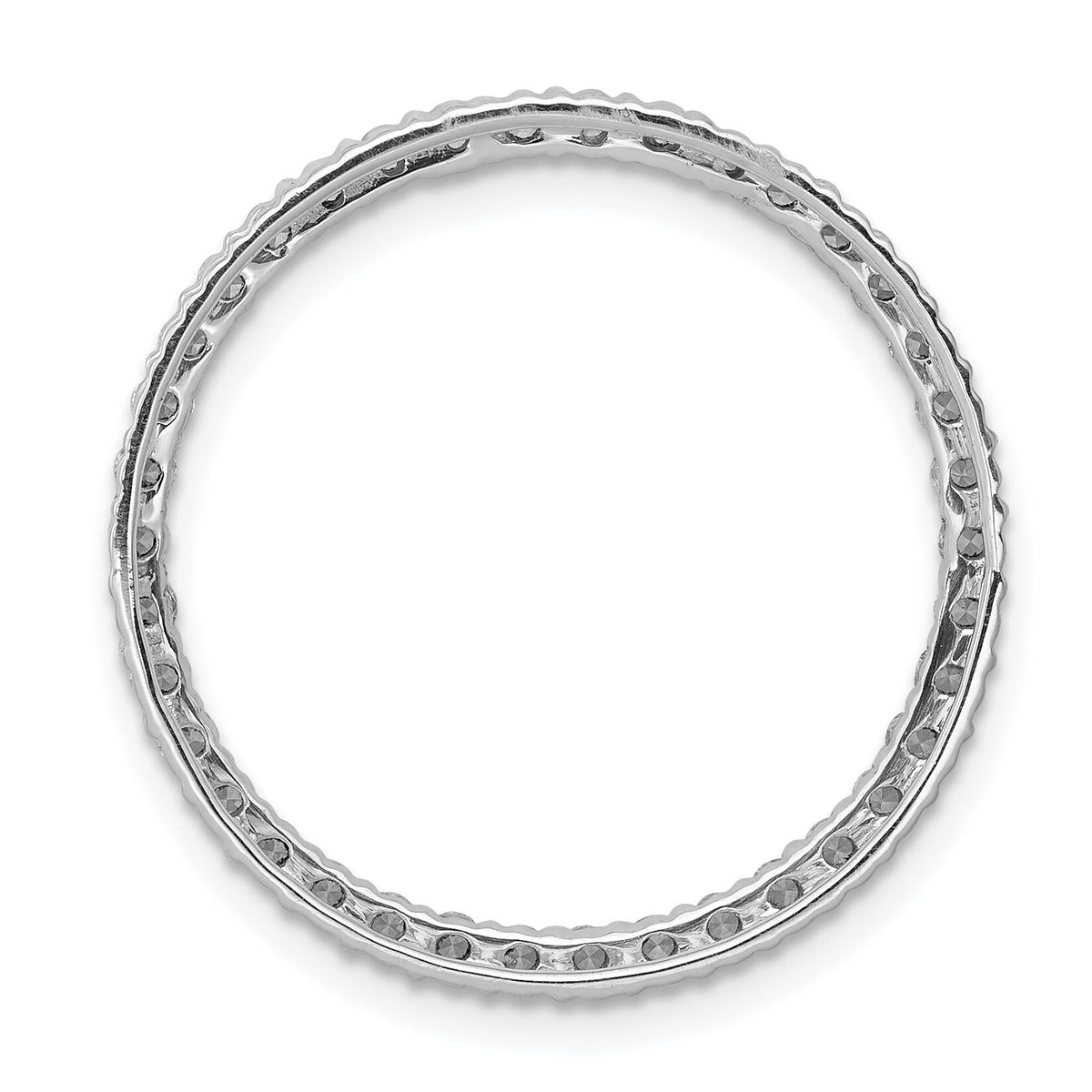14k White Gold 3/4ct. Diamond Circle Chain Slide-PM4714-075-WA