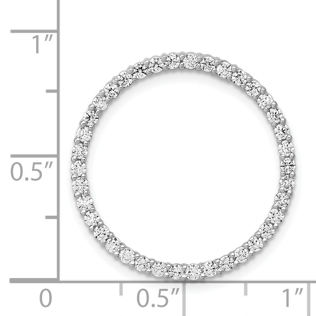 14k White Gold 3/4ct. Diamond Circle Chain Slide-PM4714-075-WA