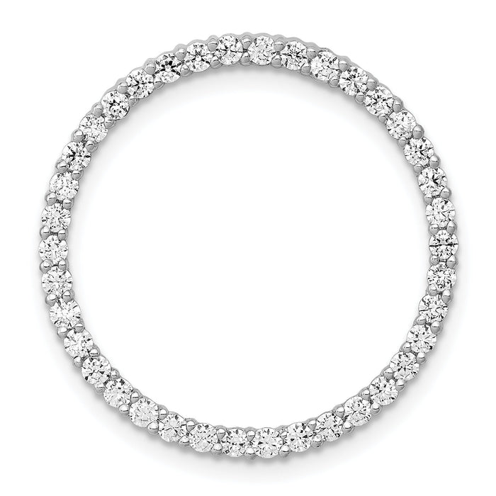 14k White Gold 3/4ct. Diamond Circle Chain Slide-PM4714-075-WA