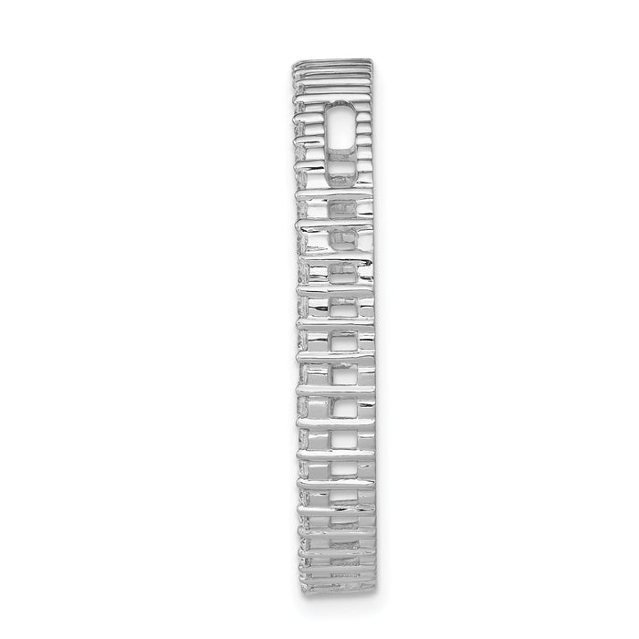 14k White Gold 1ct. Diamond Circle Chain Slide-PM4714-100-WA