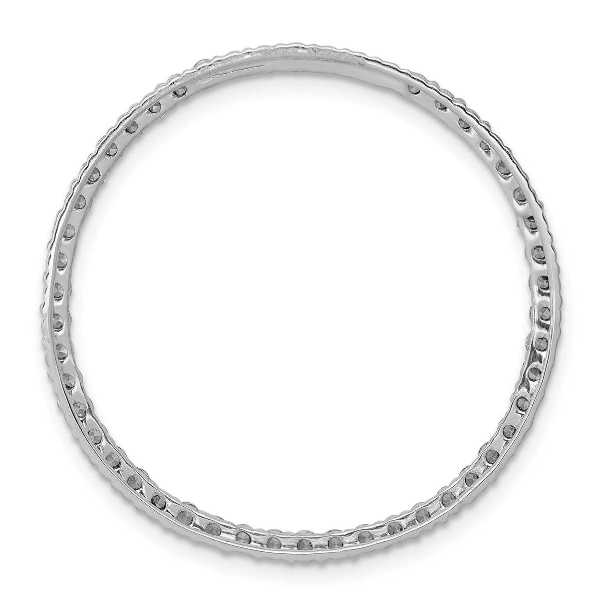 14k White Gold 1ct. Diamond Circle Chain Slide-PM4714-100-WA