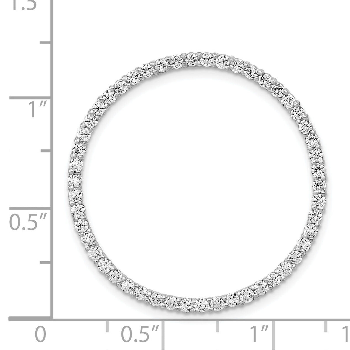 14k White Gold 1ct. Diamond Circle Chain Slide-PM4714-100-WA