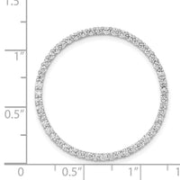 14k White Gold 1ct. Diamond Circle Chain Slide-PM4714-100-WA
