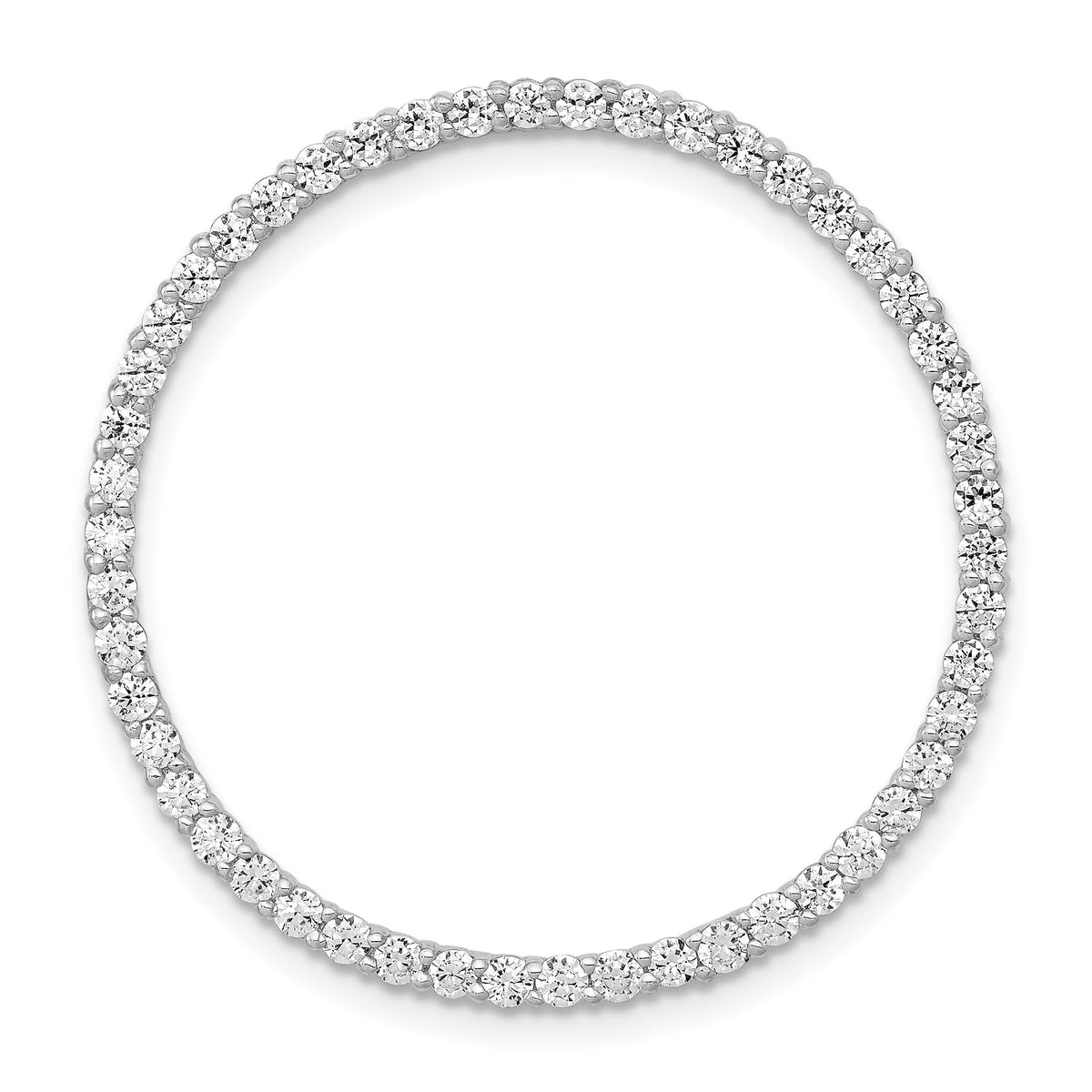 14k White Gold 1ct. Diamond Circle Chain Slide-PM4714-100-WA