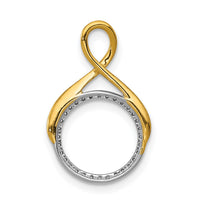 14k Two-tone 1/10ct. Diamond Fancy Circle Chain Slide-PM4723-010-YWA