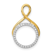 14k Two-tone 1/10ct. Diamond Fancy Circle Chain Slide-PM4723-010-YWA