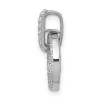 14k White Gold 1/4ct. Diamond Double Circle Dangle Pendant-PM4727-025-WA
