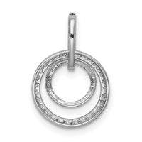 14k White Gold 1/4ct. Diamond Double Circle Dangle Pendant-PM4727-025-WA