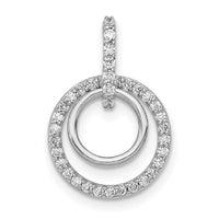 14k White Gold 1/4ct. Diamond Double Circle Dangle Pendant-PM4727-025-WA