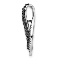 14k White Gold 1 1/10ct. Black and White Diamond Twist Loop Slide-PM4732-BK-110-WA