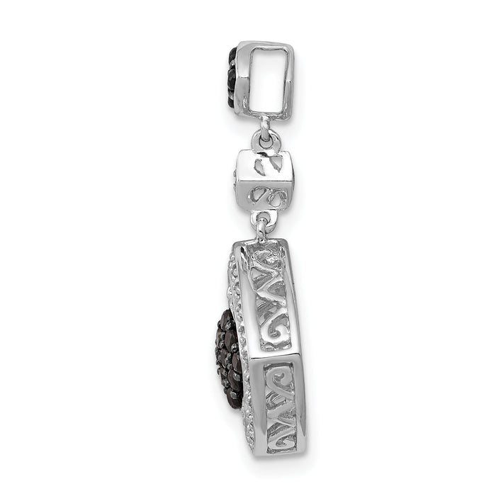 14k White Gold 1/4ct. White and Blue Diamond Dangle Pendant-PM4735-BD-025-WA