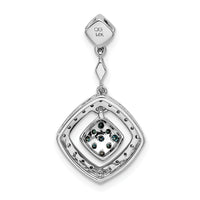 14k White Gold 1/4ct. White and Blue Diamond Dangle Pendant-PM4735-BD-025-WA